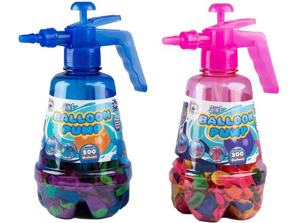 Toy Hub 2-in-1 Balloon Pump, Includes 300 Balloons, For Water or Air