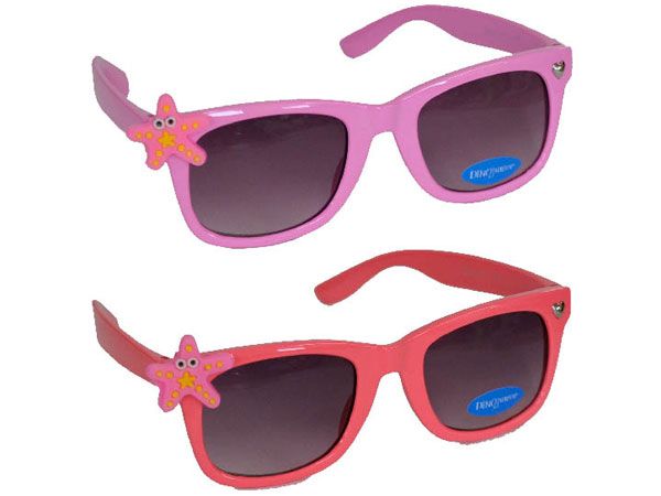 12x Girls Plastic Starfish Sunglass In Assorted Colours