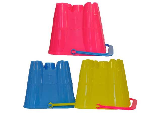 18x Medium 6'' Sand Castle Bucket In Assorted Colours