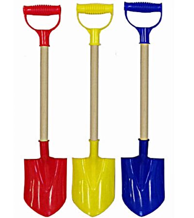 12x 20'' Wooden Shaft Sand Spade In Assorted Colours | 53140