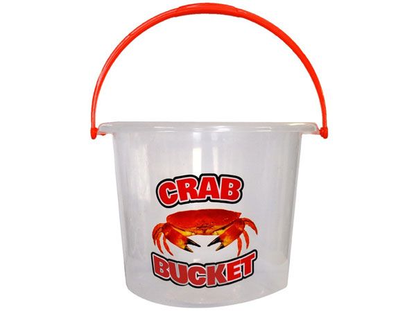 9 litre LARGE Clear Transparent Crab Bucket 