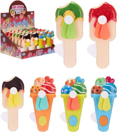 24x Ice Lolly/Cream Trigger Hand Fans In Counter Display