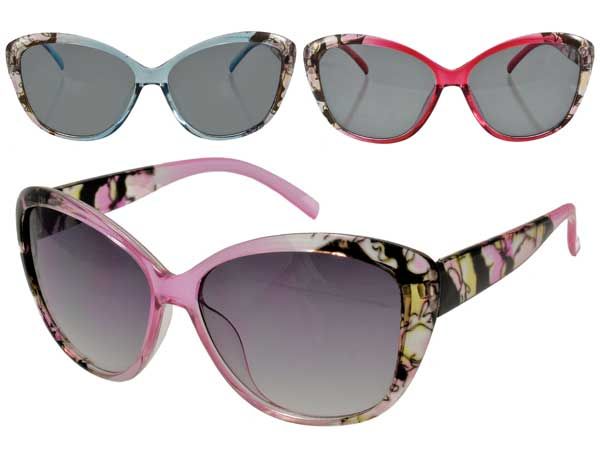 12x Girls Plastic Frame Sunglass In 3 Assorted Designs, By Eye Wear